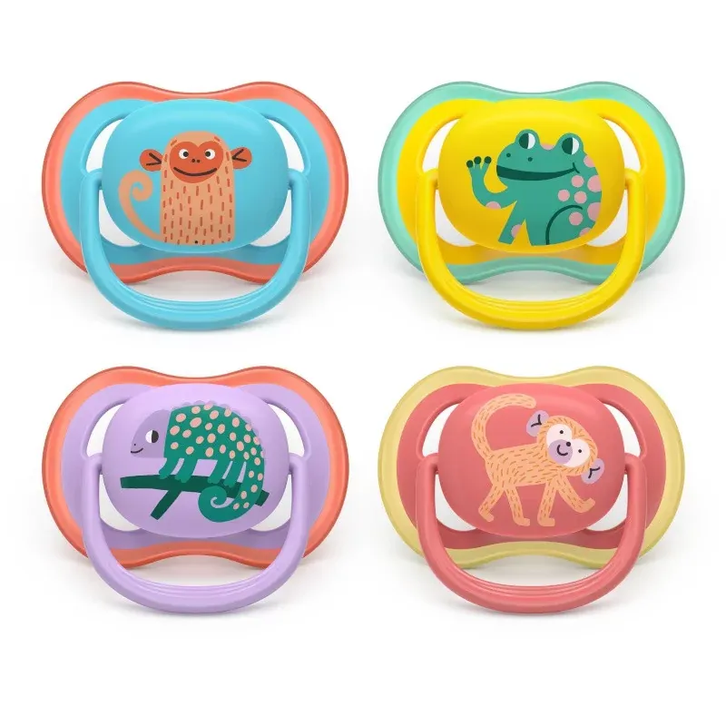 Philips Avent Ultra Air 18m+ Sucettes Motif Caméléon/Singe/Grenouille X2 - Univers Pharmacie