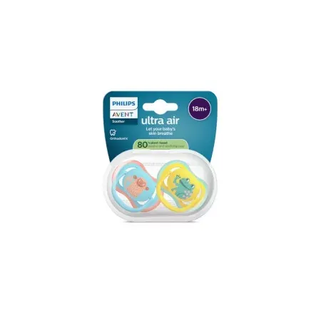 Philips Avent Ultra Air 18m+ Sucettes Motif Caméléon/Singe/Grenouille X2 - Univers Pharmacie