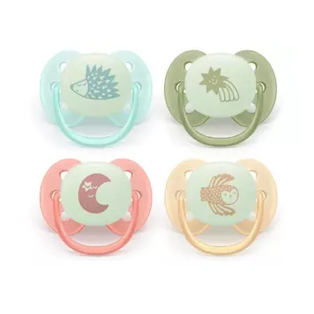 Philips Avent Ultra Soft Night Time Sucette 0-6 mois X2 - Univers Pharmacie