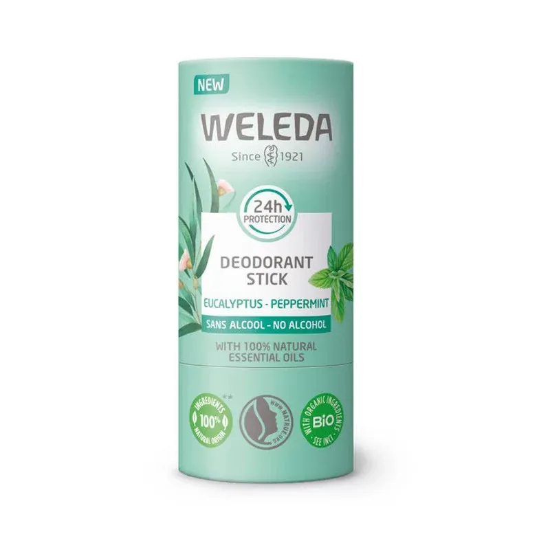 Weleda Déodorant Stick Bio Eucalyptus Menthe Poivrée 50g  - Univers Pharmacie