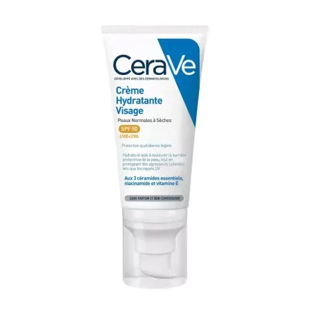 CeraVe Crème Hydratante Visage SPF50 52ml - Univers Pharmacie