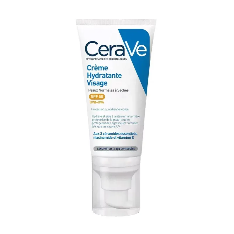 CeraVe Crème Hydratante Visage SPF50 52ml - Univers Pharmacie