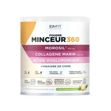 Eafit Poudre Minceur 360 Goût Matcha Ananas 275g - Univers Pharmacie