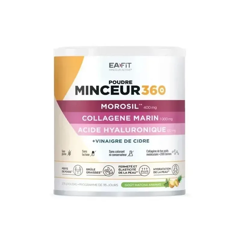 Eafit Poudre Minceur 360 Goût Matcha Ananas 275g - Univers Pharmacie