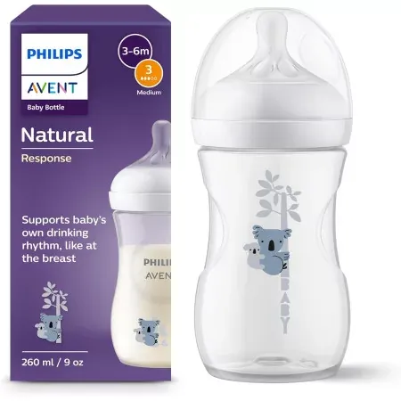 Philips Avent Natural Response Biberon 3-6m Koala 260ml - Univers Pharmacie