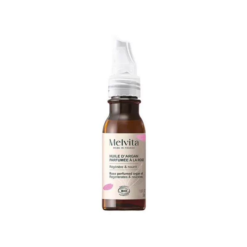 Melvita Huile d'Argan Parfumée à la Rose 50ml - Univers Pharmacie