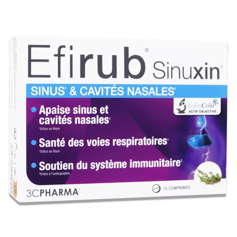 Efirub Sinuxin Sinus & Cavité Nasales 15 comprimés  - Univers Pharmacie