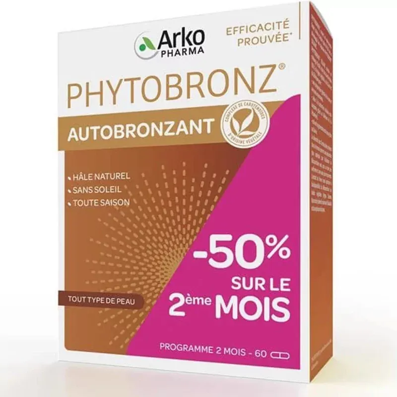 Arkopharma Phytobronz Autobronzant 60 gélules - Univers Pharmacie
