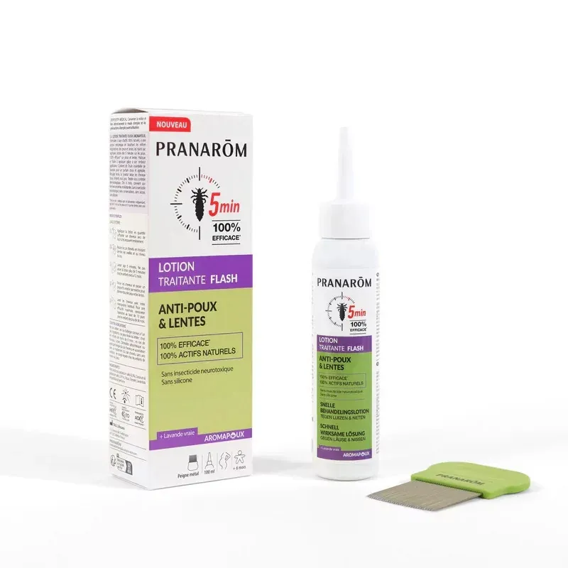 Pranarôm Lotion traitant FLASH Anti-poux et Lentes 100ml - Univers Pharmacie