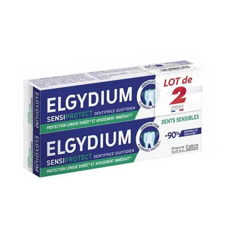 Elgydium Sensiprotect Dentifrice Dents Sensibles 2X75ml - Univers Pharmacie