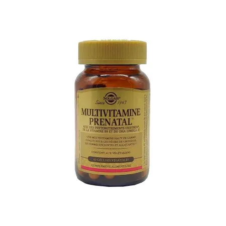 Solgar Multivitamine Prénatal 60 gélules - Univers Pharmacie