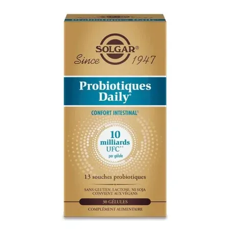 Solgar Probiotiques Daily Confort Intestinal 30 gélules - Univers Pharmacie