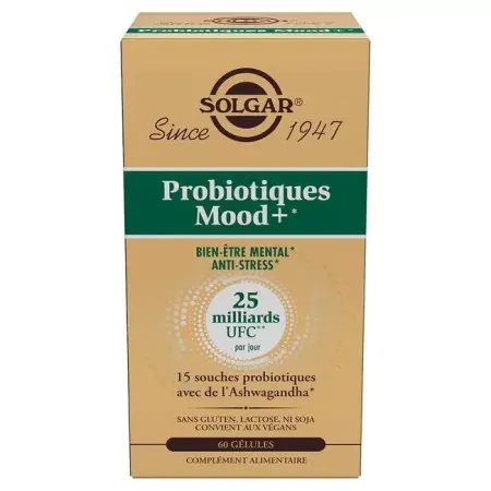 Solgar Probiotiques Mood+ 60 gélules - Univers Pharmacie