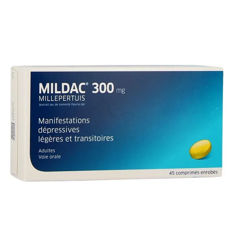 Mildac 300mg Millepertuis 45 comprimés - Univers Pharmacie