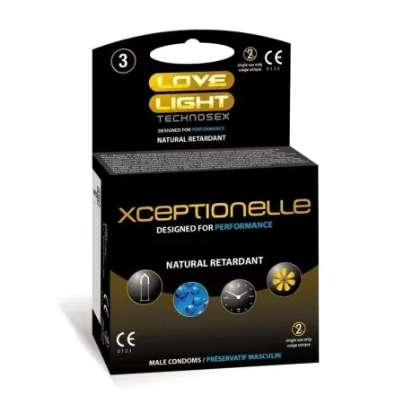Love Light Xceptionnelle Natural Retardant Préservatif X3 - Univers Pharmacie