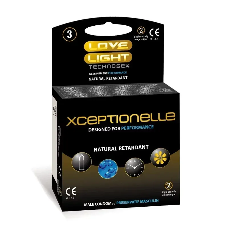 Love Light Xceptionnelle Natural Retardant Préservatif X3 - Univers Pharmacie