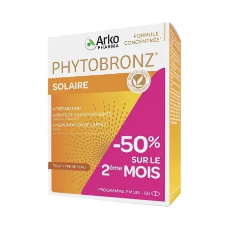 Arkopharma Phytobronz Solaire 60 capsules - Univers Pharmacie