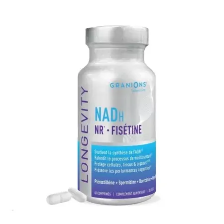 Granions Longevity NADH NR Fisétine 60 comprimés - Univers Pharmacie