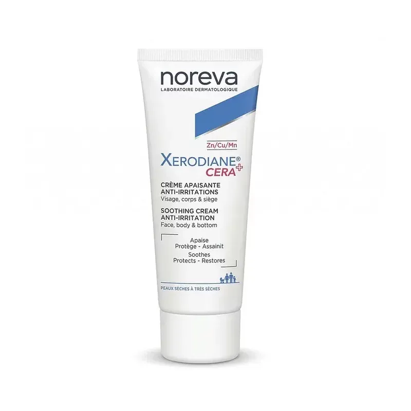 Noreva Xerodiane Cera+ Crème Apaisante Anti-irritations Zn/Cu/Mn 40ml - Univers Pharmacie