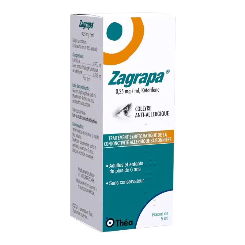 Zagrapa Collyre Anti-allergique 5ml - Univers Pharmacie
