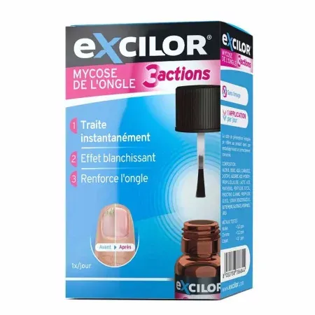 Excilor Mycose de l'Ongle 3 actions 7ml - Univers Pharmacie