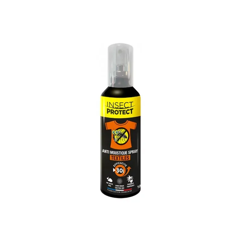Insect Protect Anti-Moustiques Spray Textiles 100ml - Univers Pharmacie
