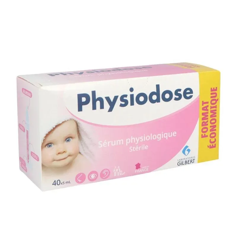 Physiodose Sérum Physiologique Stérile 40X5ml - Univers Pharmacie