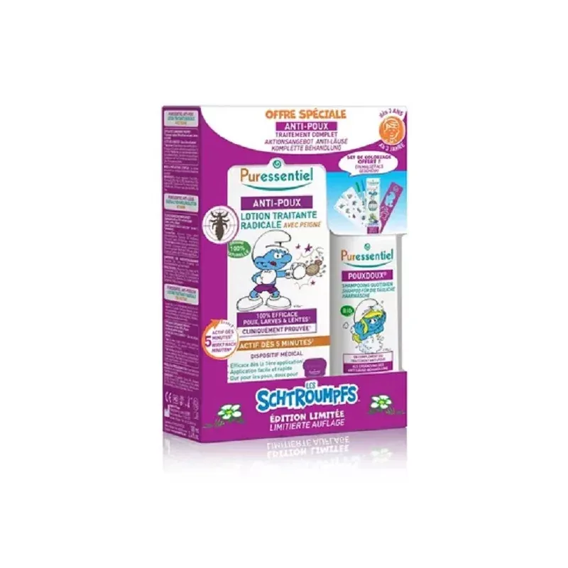 Puressentiel Les Schtroumpfs Anti-poux Traitement Complet - Univers Pharmacie