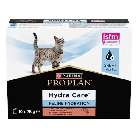 Purina Pro Plan Hydra Care Feline Hydration Saumon 10X75g - Univers Pharmacie