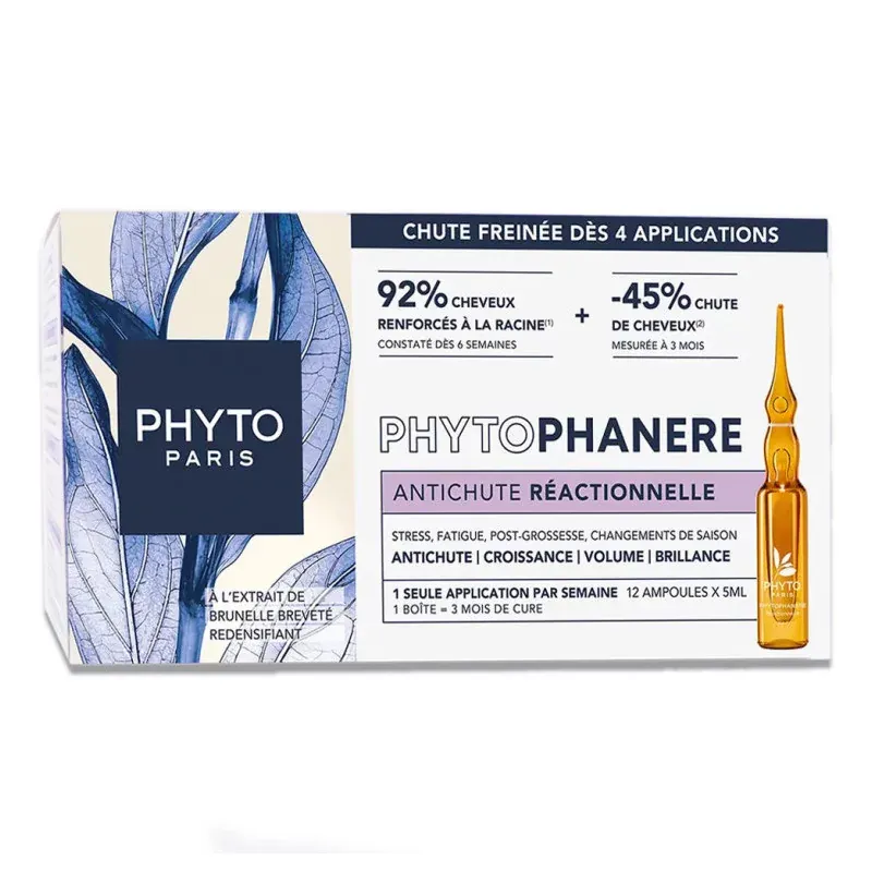 Phyto Phytophanère Antichute Réactionnelle 12 ampoules - Univers Pharmacie