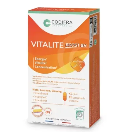 Codifra Vitalité Boost 8h 15 comprimés - Univers Pharmacie
