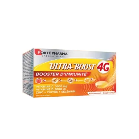 Forté Pharma Ultra Boost 4G Booster d'Immunité 30 comprimés effervescents - Univers Pharmacie