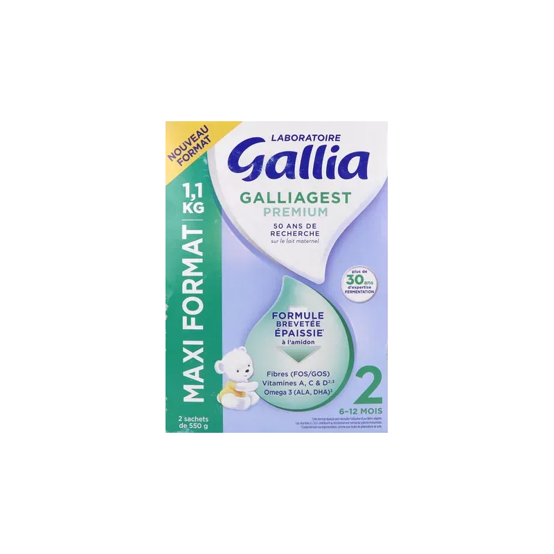 Gallia Galliagest Premium 6-12 mois Formule Épaissie 1,1kg - Univers Pharmacie