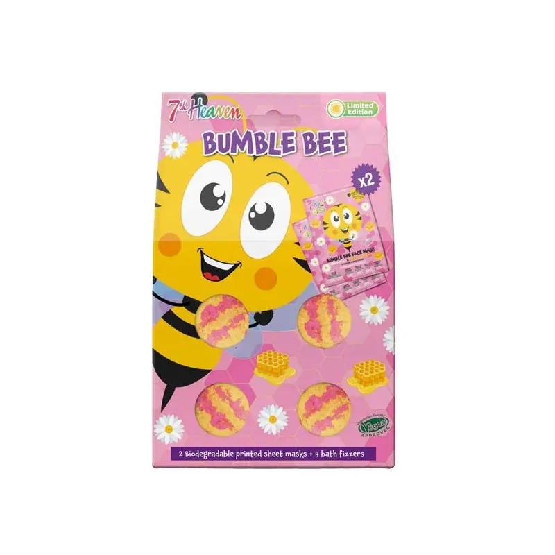 7th Heaven Coffret Bumble Bee Masques X2 + Bombe de Bain X4 - Univers Pharmacie