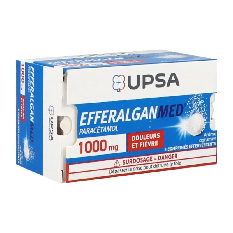 Efferalganmed 1g Arôme Agrumes 8 comprimés effervescents - Univers Pharmacie