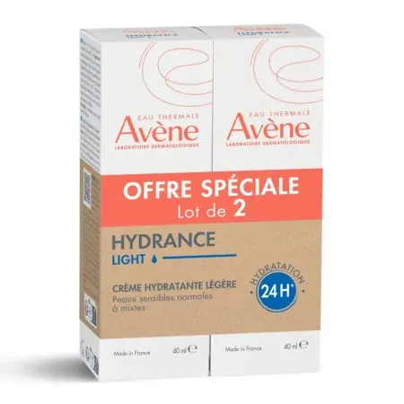 Avène Hydrance Light Crème Hydratante Légère 2X40ml - Univers Pharmacie