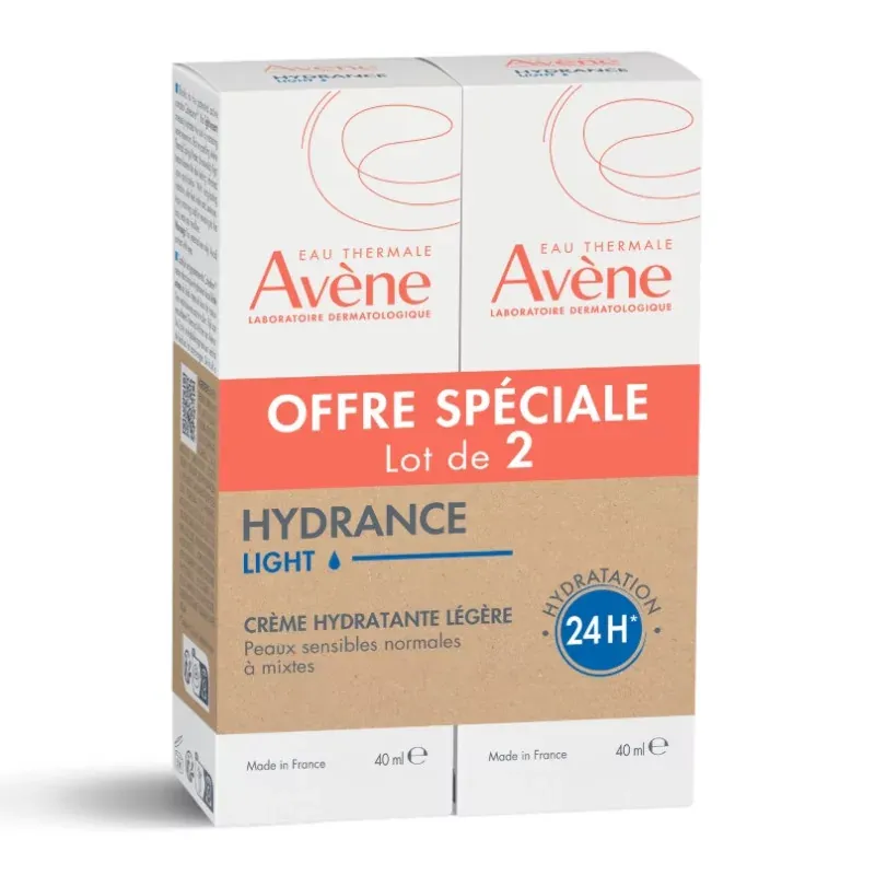 Avène Hydrance Light Crème Hydratante Légère 2X40ml - Univers Pharmacie