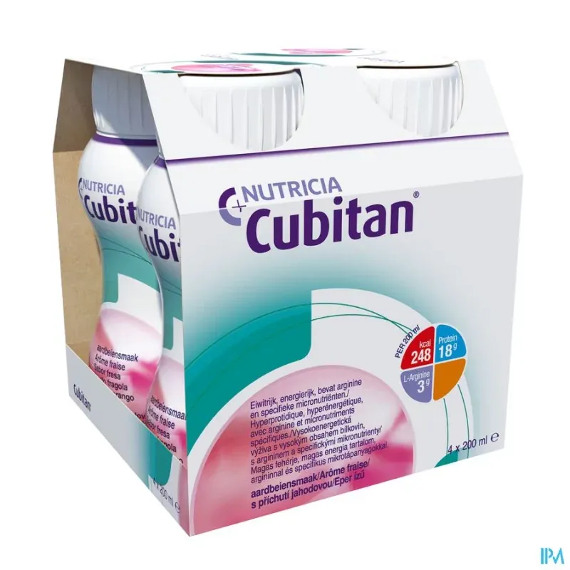 Nutricia Fortimel Cubitan Arôme Fraise 4X200ml - Univers Pharmacie