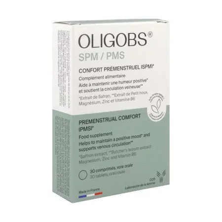 Oligobs SPM/PMS Confort Prémenstruel SPM 30 comprimés - Univers Pharmacie