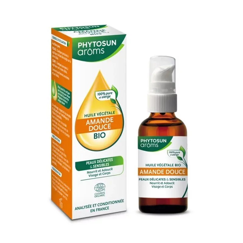 Phytosun Arôms Huile Végétale Bio Amande Douce Bio 50ml - Univers Pharmacie