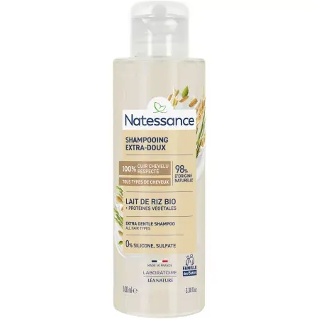 Natessance Shampooing Extra-Doux Lait de Riz 100ml