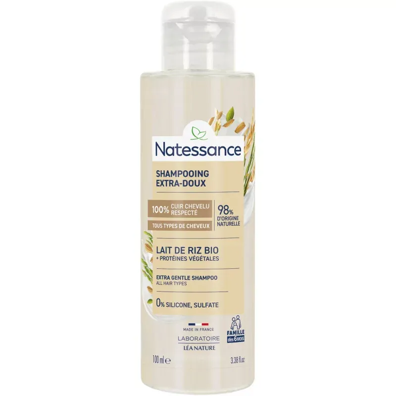 Natessance Shampooing Extra-Doux Lait de Riz 100ml