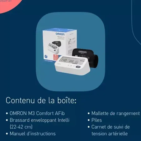 Omron M3 Comfort AFib Tensiomètre - Contenu de la boite