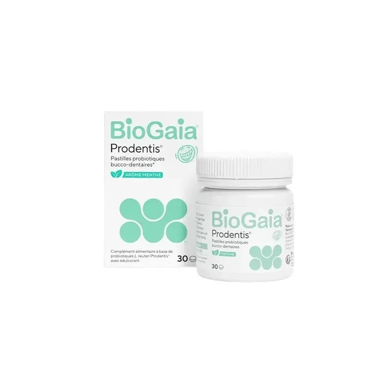 BioGaia Prodentis Arôme Menthe 30 pastilles probiotiques bucco-dentaires - Univers Pharmacie