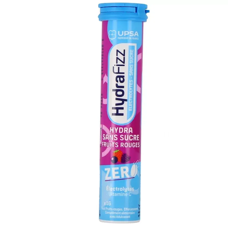 Upsa Hydrafizz Hydra Sans Sucres Goût Fruits Rouges 16 comprimés effervescents - Univers Pharmacie