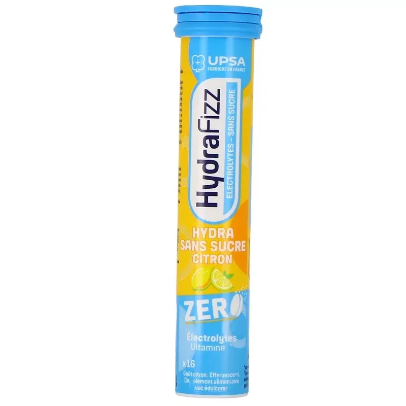Upsa Hydrafizz Hydra Sans Sucres Goût Citron 16 comprimés effervescents - Univers Pharmacie