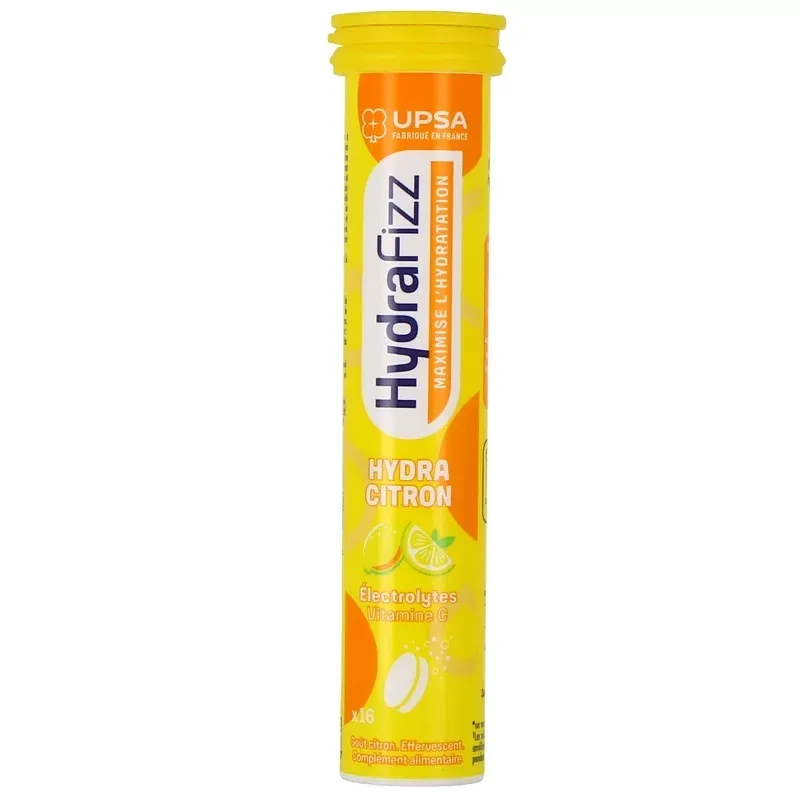 Upsa Hydrafizz Hydra Goût Citron 16 comprimés effervescents - Univers Pharmacie