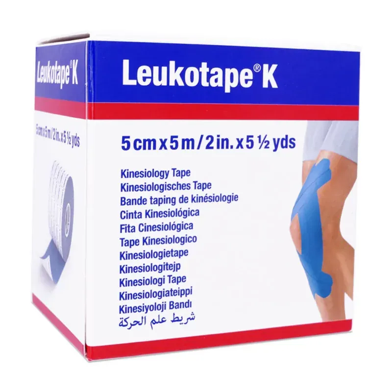 Leukotape K Bande de Taping Kinésiologique Bleue 5cmX5m - Univers Pharmacie