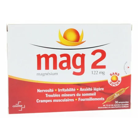 Mag 2 Solution Buvable 30 ampoules