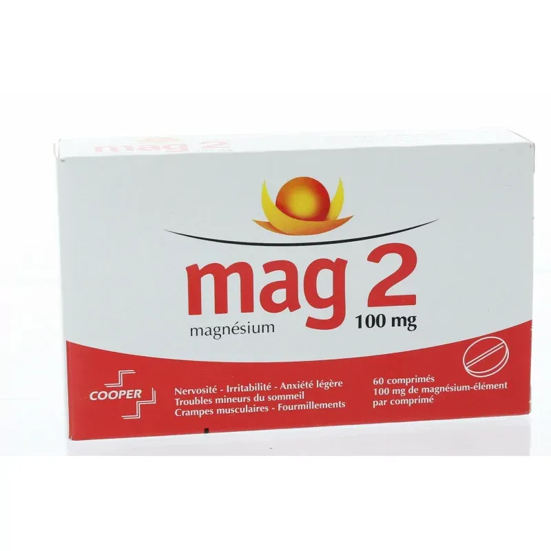 Mag 2 100 mg 60 comprimés Mag 2 100 mg 60 comprimés